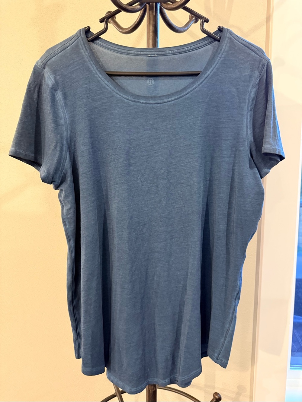 lululemon athletica Women’s Scoop Neck Short Sleeve Top — Bluish green Heather